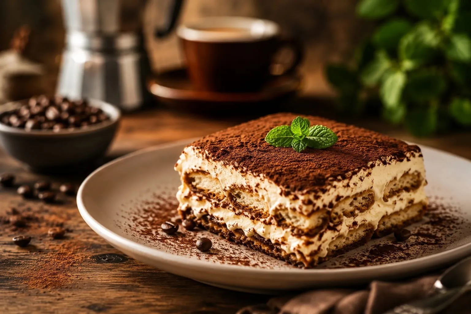 Hausgemachtes Tiramisu mit Espresso
